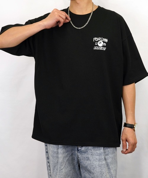 Burner（バーナー）の「【GROOVY STORE】発砲プリントオーバーサイズT　ストリート Tシャツ（Tシャツ/カットソー・メンズ・ホワイト/ライトグレー/スミクロ/ブラック・M/L/LL）」の20枚目の写真