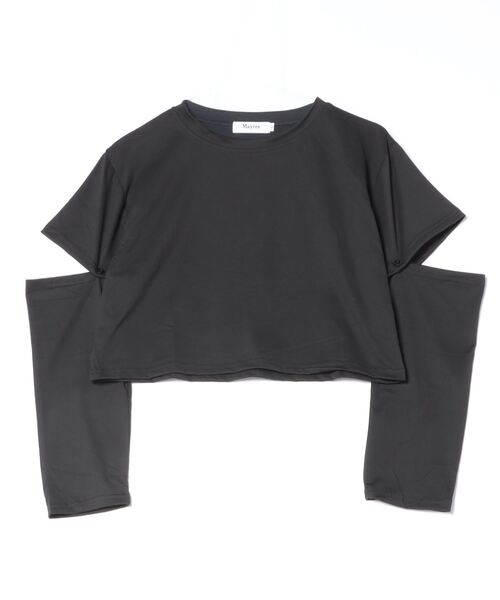 Mayree（メイリー）の「【Mayree】カットスリーブプルオーバー（Tシャツ/カットソー・レディース・ホワイト/ブラック・MEDIUM/LARGE）」の3枚目の写真