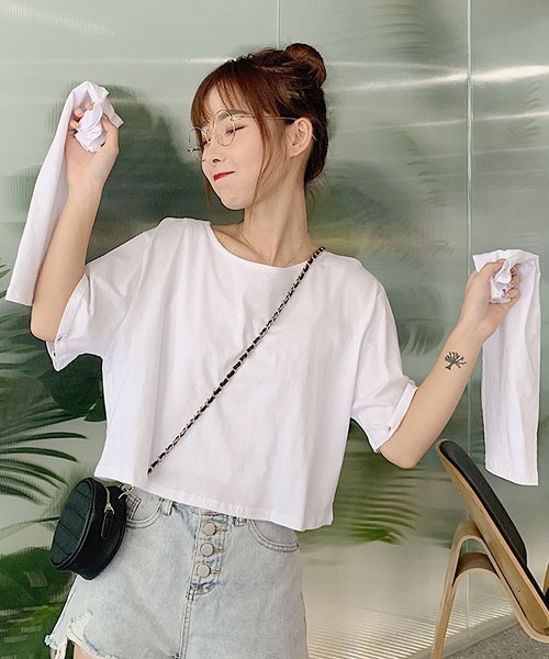 Mayree（メイリー）の「【Mayree】カットスリーブプルオーバー（Tシャツ/カットソー・レディース・ホワイト/ブラック・MEDIUM/LARGE）」の14枚目の写真