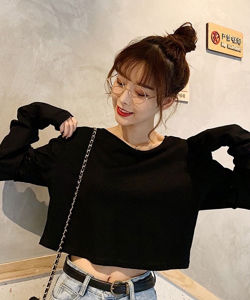 Mayree（メイリー）の「【Mayree】カットスリーブプルオーバー（Tシャツ/カットソー・レディース・ホワイト/ブラック・MEDIUM/LARGE）」の4枚目の写真