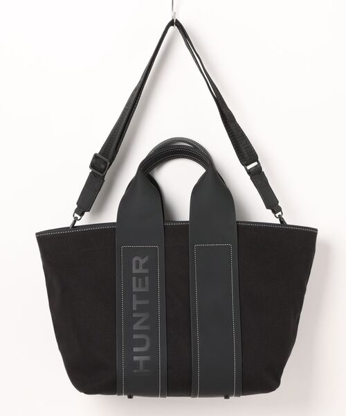 HUNTER(ハンター)の「《HUNTER》REFINED STITCH CANVAS TOTE(トートバッグ・メンズ・ブラック/ホワイト系その他・フリー)」の2枚目の写真