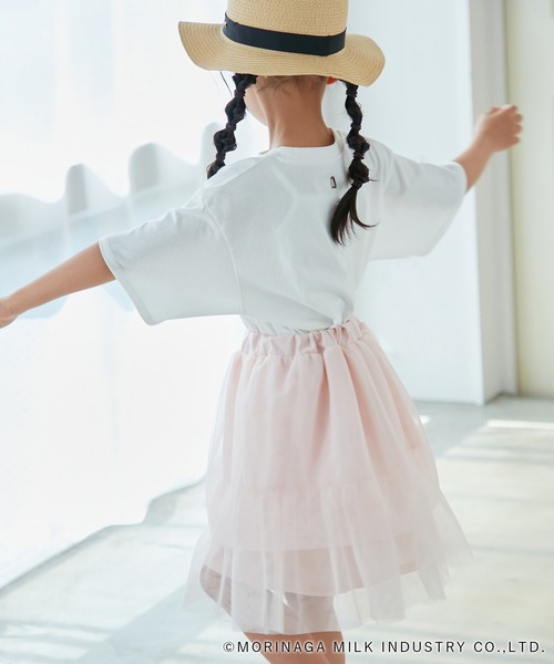 ROPE' PICNIC（ロペピクニック）の「【KIDS】【Pino meets ROPE' PICNIC】PinoロゴひんやりTシャツ（Tシャツ/カットソー・キッズ・ホワイト/ダークブラウン/ベージュ・120/130/140/150）」の5枚目の写真