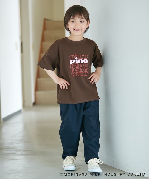 ROPE' PICNIC（ロペピクニック）の「【KIDS】【Pino meets ROPE' PICNIC】PinoロゴひんやりTシャツ（Tシャツ/カットソー・キッズ・ホワイト/ダークブラウン/ベージュ・120/130/140/150）」の11枚目の写真