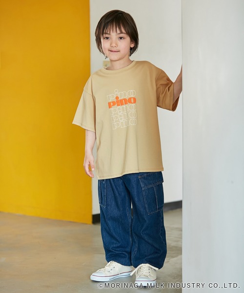 ROPE' PICNIC（ロペピクニック）の「【KIDS】【Pino meets ROPE' PICNIC】PinoロゴひんやりTシャツ（Tシャツ/カットソー・キッズ・ホワイト/ダークブラウン/ベージュ・120/130/140/150）」の17枚目の写真