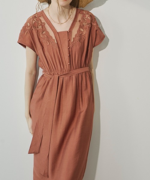 Unitage（ユニテージ）の「カットワーク刺繍ワンピース（ワンピース