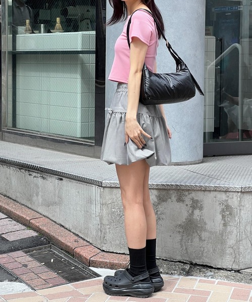 3.3 Field Trip （3.3フィールドトリップ）の「3.3 Field Trip／リボンバルーンスカート（裏地あり）（スカート・レディース・チャコール/ライトグレー/ブラック・FREE）」の21枚目の写真