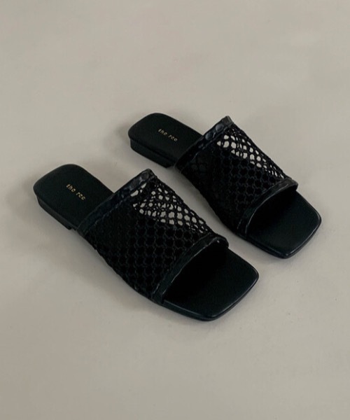 Didot.showroom(ディドット ショールーム)の「スクエアメッシュサンダル(サンダル・レディース・ブラック・22.5cm/23cm/23.5cm/24cm/24.5cm/25cm)」の4枚目の写真