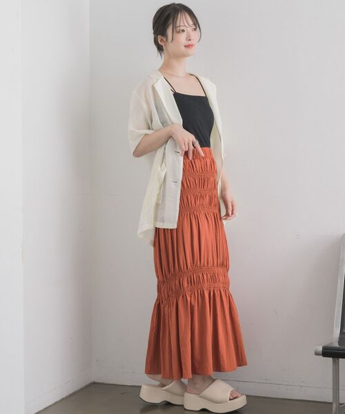 RETRO GIRL（レトロガール）の「シアーテーラードJK（テーラードジャケット・レディース・ブラック/ナチュラル・FREE）」の4枚目の写真