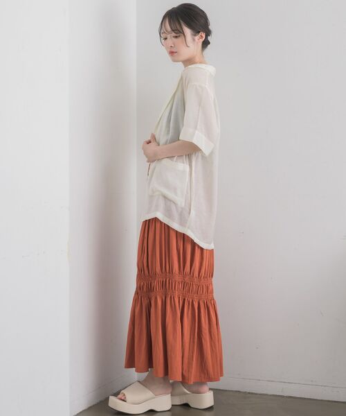 RETRO GIRL（レトロガール）の「シアーテーラードJK（テーラードジャケット・レディース・ブラック/ナチュラル・FREE）」の5枚目の写真