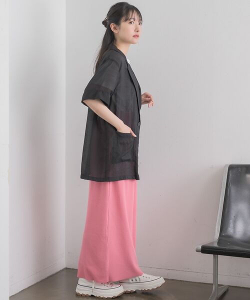 RETRO GIRL（レトロガール）の「シアーテーラードJK（テーラードジャケット・レディース・ブラック/ナチュラル・FREE）」の12枚目の写真