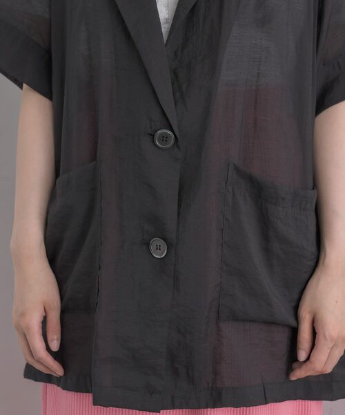 RETRO GIRL（レトロガール）の「シアーテーラードJK（テーラードジャケット・レディース・ブラック/ナチュラル・FREE）」の21枚目の写真