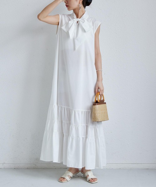 【新品未使用】Maison Celon ホワイトノースリーブミニワンピース 1422467_21093595_k3.jpg