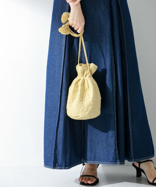 URBAN RESEARCH Sonny Label(アーバンリサーチサニーレーベル)の「エンブロイダリーコットンポシェット(ショルダーバッグ・レディース・オフホワイト/イエロー/グリーン・ONE)」の3枚目の写真