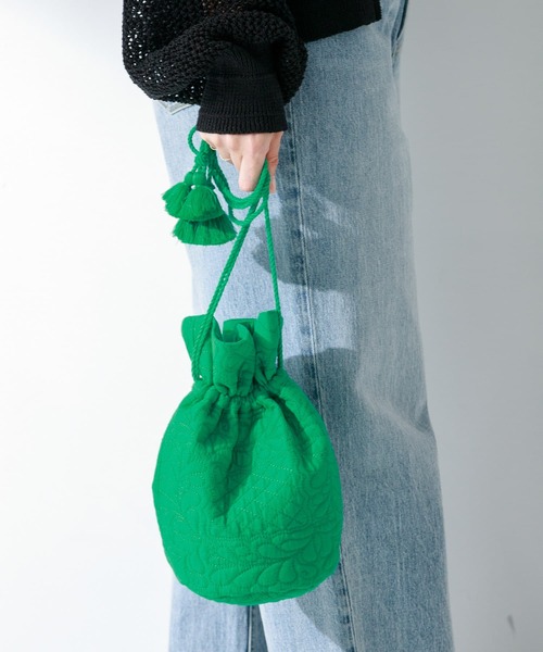 URBAN RESEARCH Sonny Label(アーバンリサーチサニーレーベル)の「エンブロイダリーコットンポシェット(ショルダーバッグ・レディース・オフホワイト/イエロー/グリーン・ONE)」の2枚目の写真