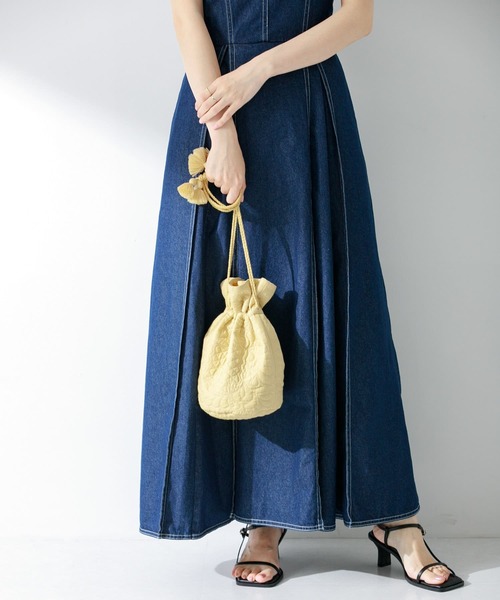 URBAN RESEARCH Sonny Label(アーバンリサーチサニーレーベル)の「エンブロイダリーコットンポシェット(ショルダーバッグ・レディース・オフホワイト/イエロー/グリーン・ONE)」の9枚目の写真