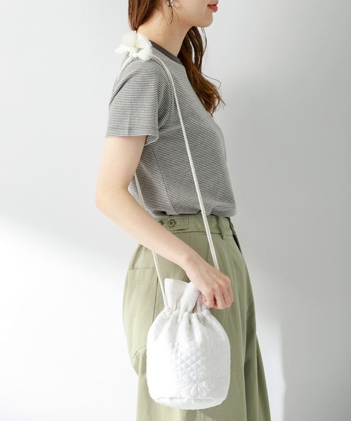 URBAN RESEARCH Sonny Label(アーバンリサーチサニーレーベル)の「エンブロイダリーコットンポシェット(ショルダーバッグ・レディース・オフホワイト/イエロー/グリーン・ONE)」の12枚目の写真