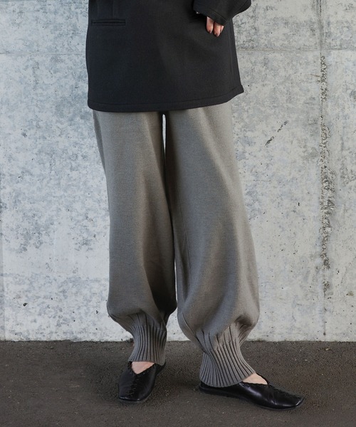 洗える】裾リブニットバルーンパンツ（その他パンツ）｜select