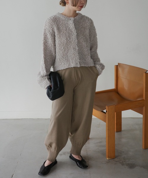 セール】【洗える】裾リブニットバルーンパンツ（その他パンツ