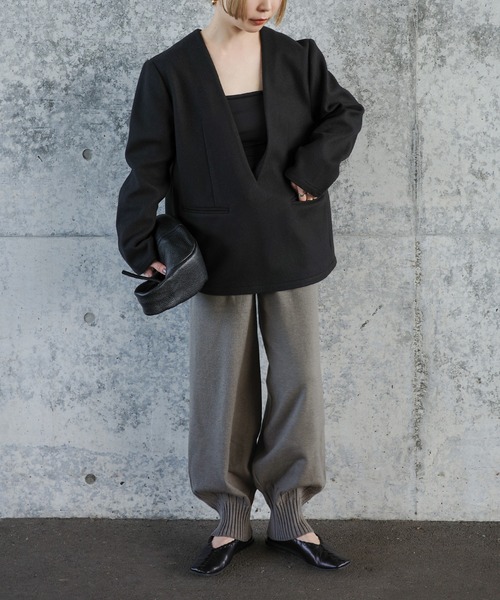 洗える】裾リブニットバルーンパンツ（その他パンツ）｜select