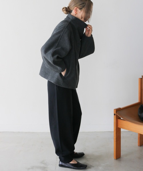 select MOCA by son（セレクトモカバイソン）の「【洗える】裾リブニットバルーンパンツ（その他パンツ・レディース・チャコールグレー/ブラック/グレイッシュベージュ・SMALL/MEDIUM）」の7枚目の写真
