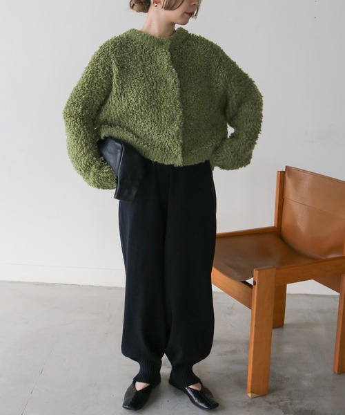 select MOCA by son（セレクトモカバイソン）の「【洗える】裾リブニットバルーンパンツ（その他パンツ・レディース・チャコールグレー/ブラック/グレイッシュベージュ・SMALL/MEDIUM）」の16枚目の写真