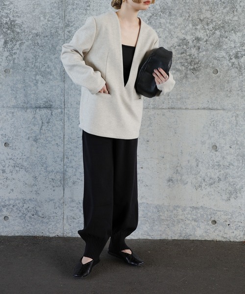 select MOCA by son（セレクトモカバイソン）の「【洗える】裾リブニットバルーンパンツ（その他パンツ・レディース・チャコールグレー/ブラック/グレイッシュベージュ・SMALL/MEDIUM）」の18枚目の写真