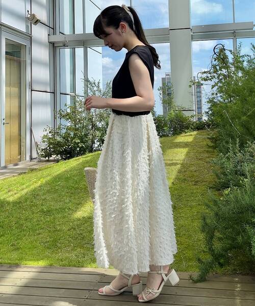 couture brooch(クチュールブローチ)の「◆【大人レディの華やかワンピ】カットジャカードドッキングワンピース(ワンピース・レディース・オフホワイト/ブラック・40/38/42/36)」の21枚目の写真