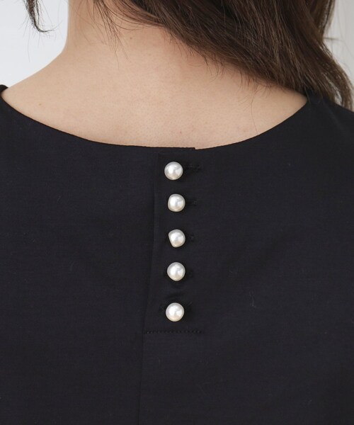 couture brooch(クチュールブローチ)の「◆【大人レディの華やかワンピ】カットジャカードドッキングワンピース(ワンピース・レディース・オフホワイト/ブラック・40/38/42/36)」の5枚目の写真