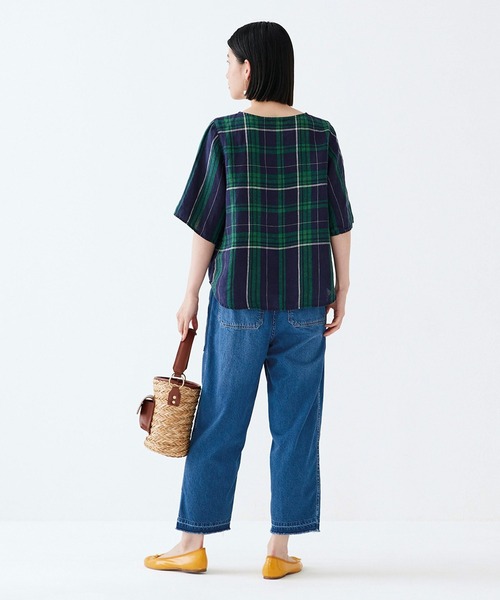 サニークラウズ 麻だけのチェックトップス〈レディース〉（その他トップス）｜Sunny clouds（サニークラウズ）