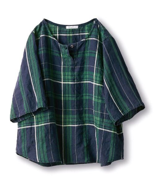 サニークラウズ 麻だけのチェックトップス〈レディース〉（その他トップス）｜Sunny clouds（サニークラウズ）