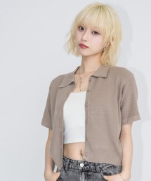 17HR（セブンティーンアワーズ）の「ハーフスリーブニットシャツ（ニット/セーター）」