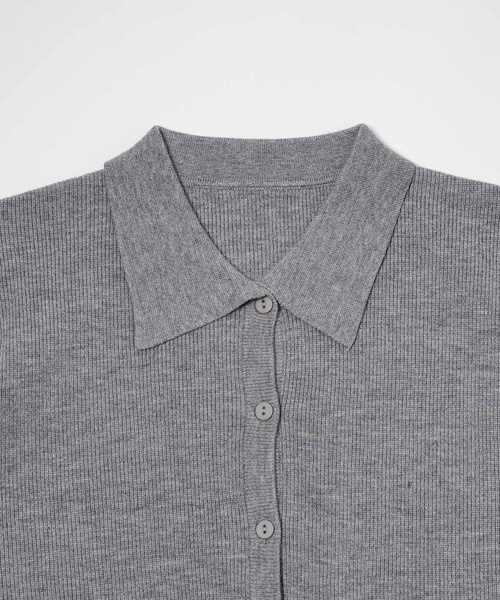 17HR（セブンティーンアワーズ）の「ハーフスリーブニットシャツ（ニット/セーター・レディース・モカ/グレー/グリーン・FREE）」の13枚目の写真