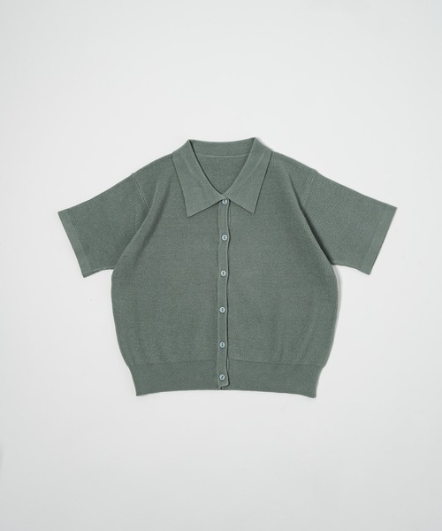 17HR（セブンティーンアワーズ）の「ハーフスリーブニットシャツ（ニット/セーター・レディース・モカ/グレー/グリーン・FREE）」の7枚目の写真