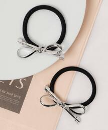 WEGO | WEGO/【2点セット】メタルナローリボンゴム(ヘアゴム)