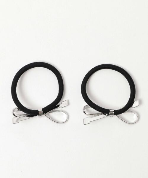 WEGO（ウィゴー）の「WEGO/【2点セット】メタルナローリボンゴム（ヘアゴム・レディース・シルバー・FREE）」の4枚目の写真