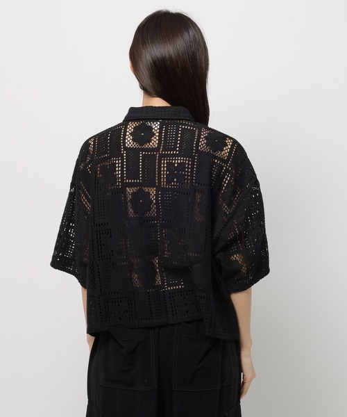 niko and...（ニコアンド）の「パターンレースZIPシャツ（シャツ/ブラウス・レディース・ブラック/アイボリー/ブルー・MEDIUM/LARGE）」の21枚目の写真