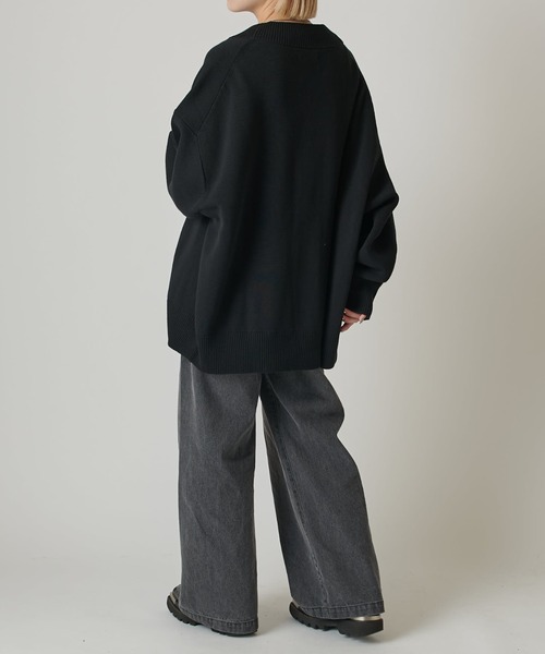 Lui's（ルイス）の「チャンキーカーディガン（ニット/セーター・メンズ・レッド/ブラック/チャコールグレー・S/M）」の18枚目の写真