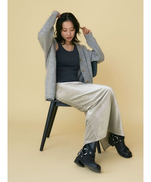 Ungrid（アングリッド）の「【WEB限定】カラールーズニットカーデ（カーディガン/ボレロ・レディース・グレー/イエロー/グリーン/ピンク/レッド/ブルー・FREE）」の10枚目の写真