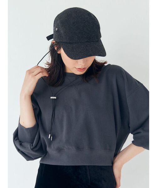 Ungrid（アングリッド）の「起毛ジェットキャップ（キャップ・レディース・ブラック/ブラウン/ライトグレー・FREE）」の2枚目の写真