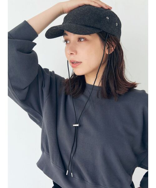 Ungrid（アングリッド）の「起毛ジェットキャップ（キャップ・レディース・ブラック/ブラウン/ライトグレー・FREE）」の6枚目の写真