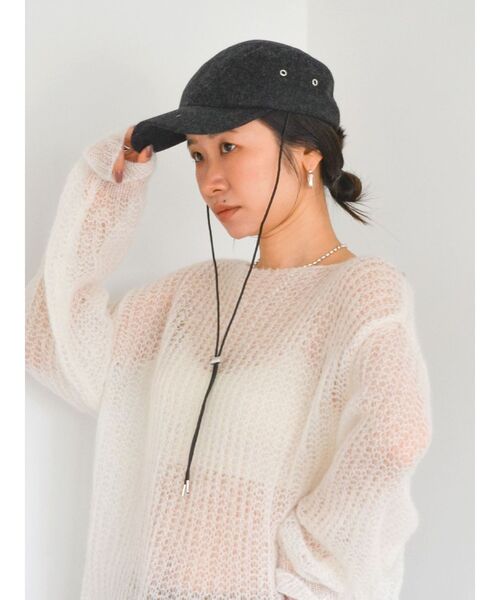 Ungrid（アングリッド）の「起毛ジェットキャップ（キャップ・レディース・ブラック/ブラウン/ライトグレー・FREE）」の10枚目の写真