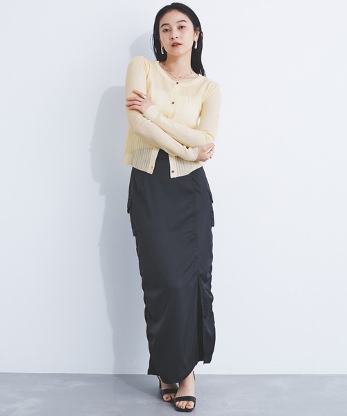 CE'E_SE'E（シーシー）の「[追加]シアーメタリックリブニットカーディガン（カーディガン/ボレロ・レディース・オフホワイト/ピンク/グレー/ブラック/ブルー系その他・FREE）」の20枚目の写真