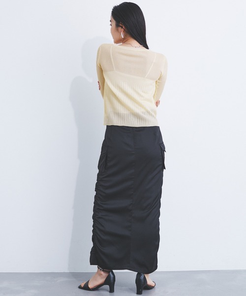 CE'E_SE'E（シーシー）の「[追加]シアーメタリックリブニットカーディガン（カーディガン/ボレロ・レディース・オフホワイト/ピンク/グレー/ブラック/ブルー系その他・FREE）」の21枚目の写真