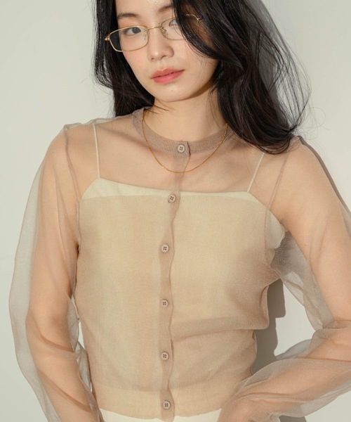 シアーコルセットカーディガン（カーディガン/ボレロ）｜NEUNA（ヌナ