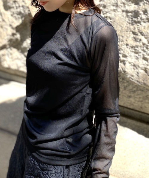 DONOBAN(ドノバン)の「シアートップス(Tシャツ/カットソー・レディース・ライトグレー/ホワイト/ブラック/ブルーグレー・ONE)」の7枚目の写真