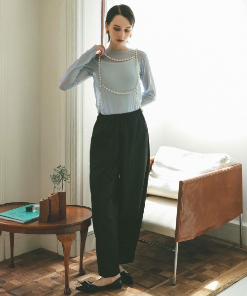 DONOBAN(ドノバン)の「シアートップス(Tシャツ/カットソー・レディース・ライトグレー/ホワイト/ブラック/ブルーグレー・ONE)」の9枚目の写真