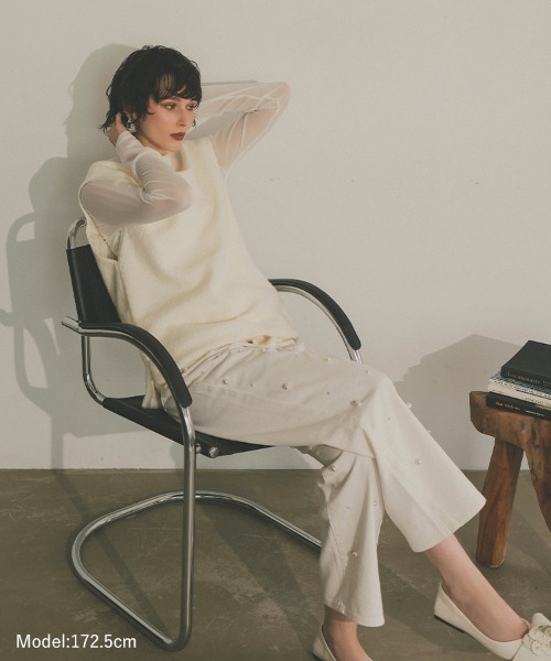 DONOBAN(ドノバン)の「シアートップス(Tシャツ/カットソー・レディース・ライトグレー/ホワイト/ブラック/ブルーグレー・ONE)」の13枚目の写真