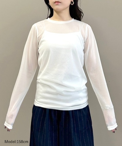 DONOBAN(ドノバン)の「シアートップス(Tシャツ/カットソー・レディース・ライトグレー/ホワイト/ブラック/ブルーグレー・ONE)」の16枚目の写真