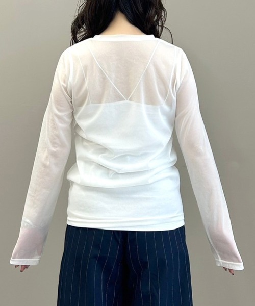 DONOBAN(ドノバン)の「シアートップス(Tシャツ/カットソー・レディース・ライトグレー/ホワイト/ブラック/ブルーグレー・ONE)」の18枚目の写真