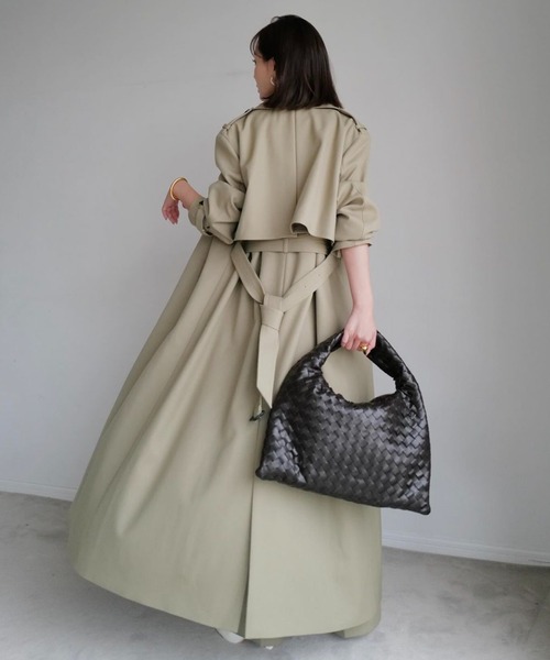 ▽新品タグ付き　anuans ウールギャバジントレンチコート アニュアンス anuans ウールギャバジントレンチコート （BEIGE